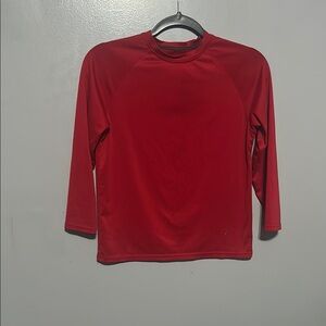 bcg Long Sleeve Tee Red Comfortable Stylish
